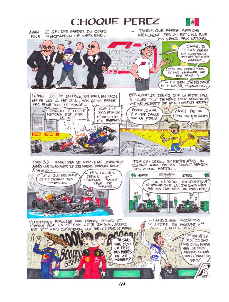 GP comique 2023 - planche du GP de Mexico