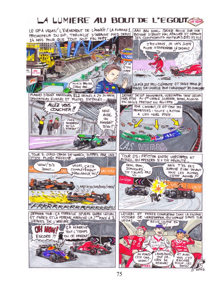 GP comique 2023 - planche du GP de Las Vegas