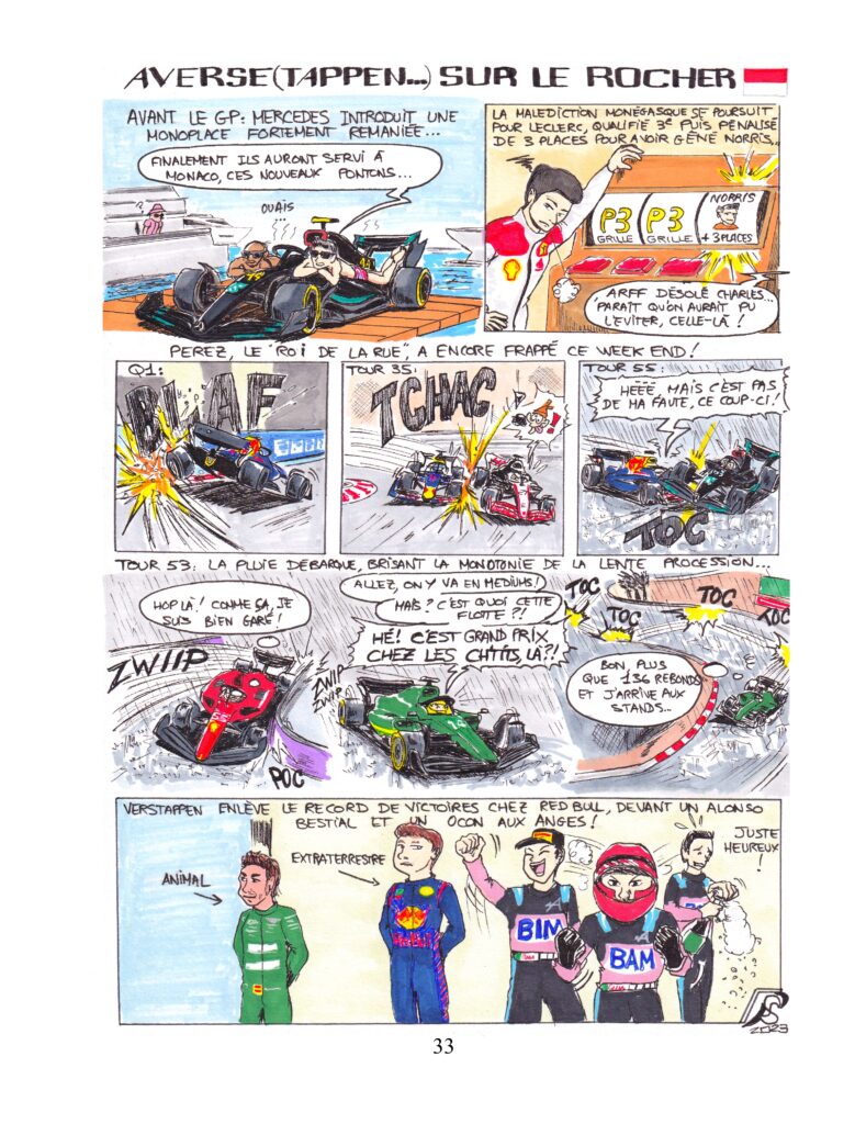 GP comique 2023 - planche du GP de Monaco
